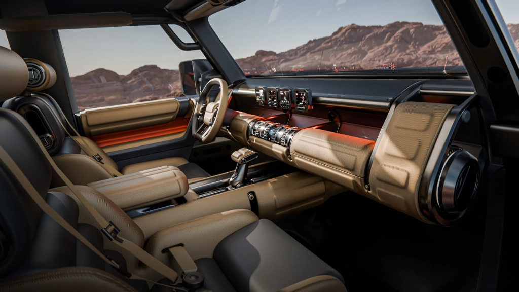 Interior Hyundai Boulder Concept mandos físicos ergonomía analógica off-road