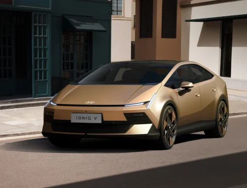 Presentación mundial del HYUNDAI IONIQ V en el Salón del Automóvil de Pekín 2026.