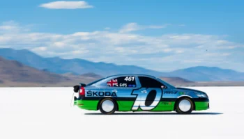 El Skoda Octavia vRS Bonneville en pleno récord