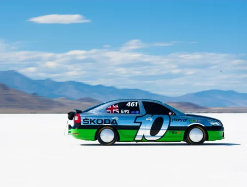 El Skoda Octavia vRS Bonneville en pleno récord
